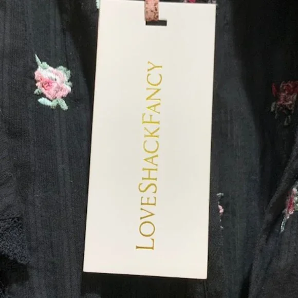 Love Shack Fancy Flowery Embroidered Mini Dress XS NWT - Picture 10 of 14